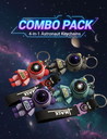 Premium 4-Pack Astronaut Keychain Set - Multi-Color 3D Space Explorer Charms with Galaxy Effect Visor - Stylish Bag Accessories
