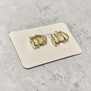 Elegant Multi-Layer Gold Cuff Earrings - Minimalist 4-Layer Studs for Girls & Women