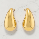 Monster Gift Shop Gold-Plated Metallic Water Drop Stud Earrings for Women & Girls
