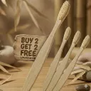 Super Saver Combo: 4 Premium Bamboo Toothbrushes (Buy 2 Get 2 Free Offer)